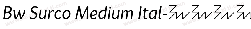 Bw Surco Medium Ital字体转换